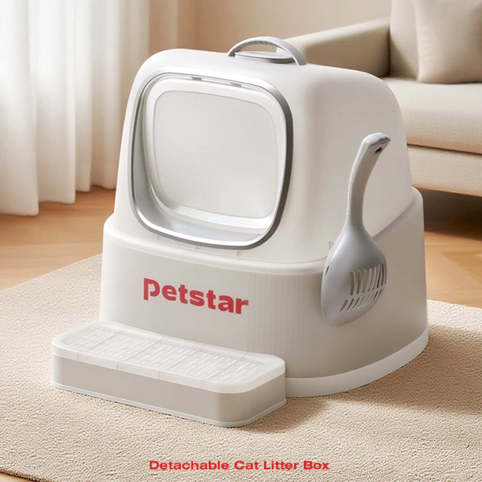 PETSTAR 分体两用穹顶猫砂盆 PSBN0019GY